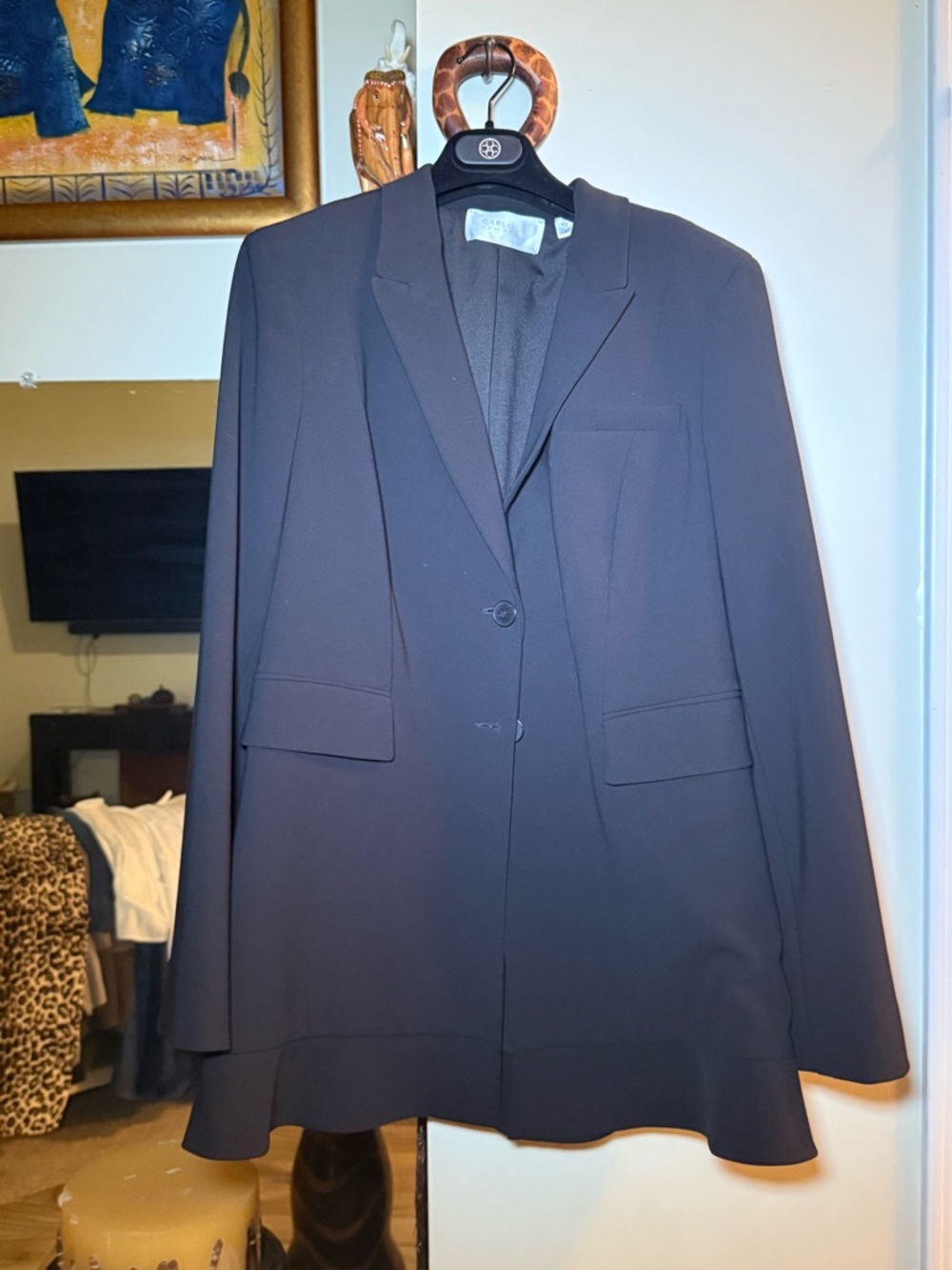 Carlisle black button down suit